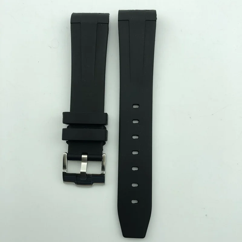 Изогнутый конец 20 мм резиновый силиконовый ремешок для часов различных