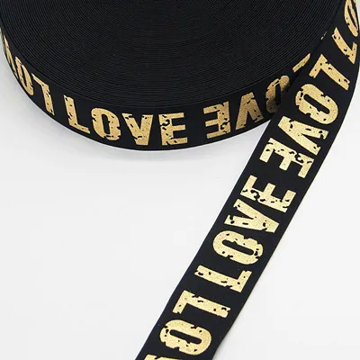 love gold Резинки 3 см 4 см белые Love нижнее белье эластичные ленты 30 мм 40 мм одежда сумки брюки лямки DIY Швейные аксессуары - Цвет: love gold