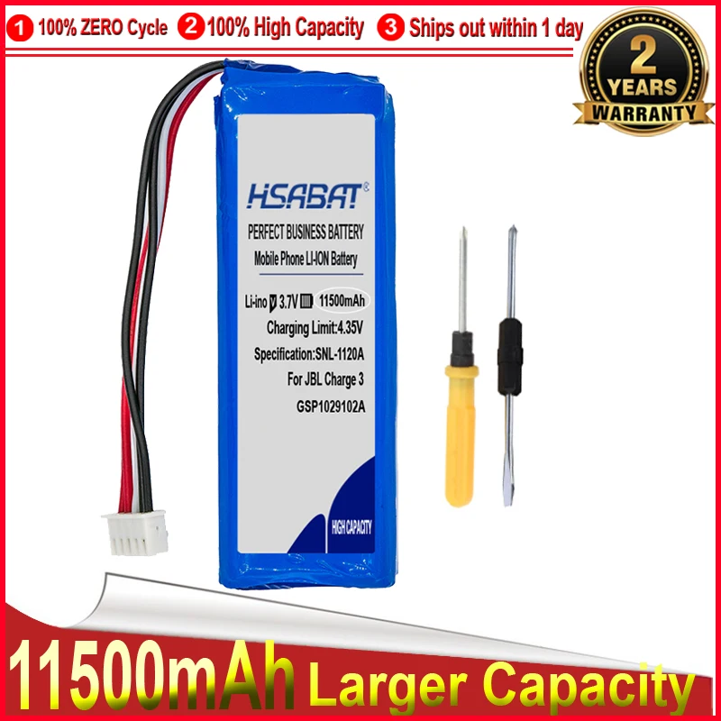 Аккумулятор HSABAT GSP1029102A 11500 мА · ч для JBL Charge 3 версии 2016/Charge 3/Проверьте место 2