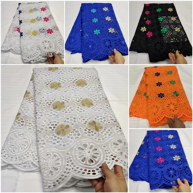 Новейшее нигерийское кружево Африканское швейцарское хлопковое Королевский