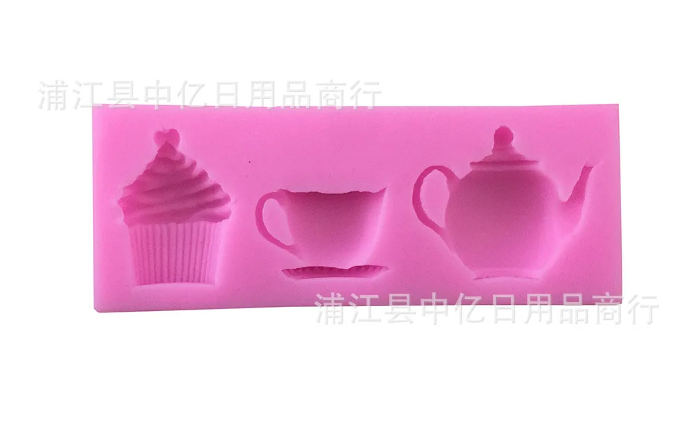 

Teapot Ice Cream shape Liquid Silicone Mold Fondant Cake Baking Mold E115