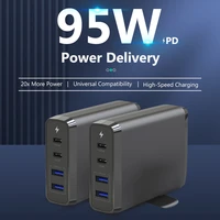 gan charger 95w65w20w usb type c pd fast charger power adapter quick charge 3 0 for macbook ipad iphone12 samsung xiaomi phone