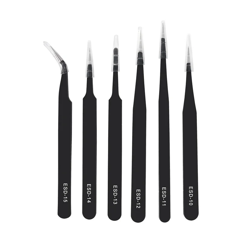 

Stainless Steel Forceps Phone Repair Tools Antistatic Plastic Tweezers For Eyelashes Medical Tweezers Circuit Maintenance