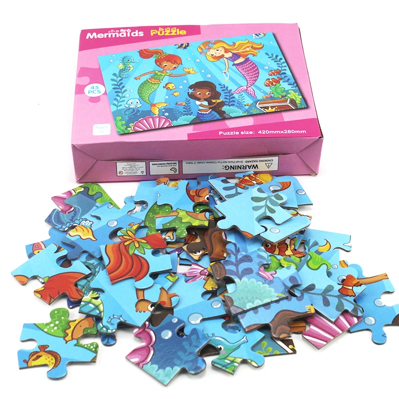 45 штук бумажные головоломки Развивающие игрушки для дети мультфильм