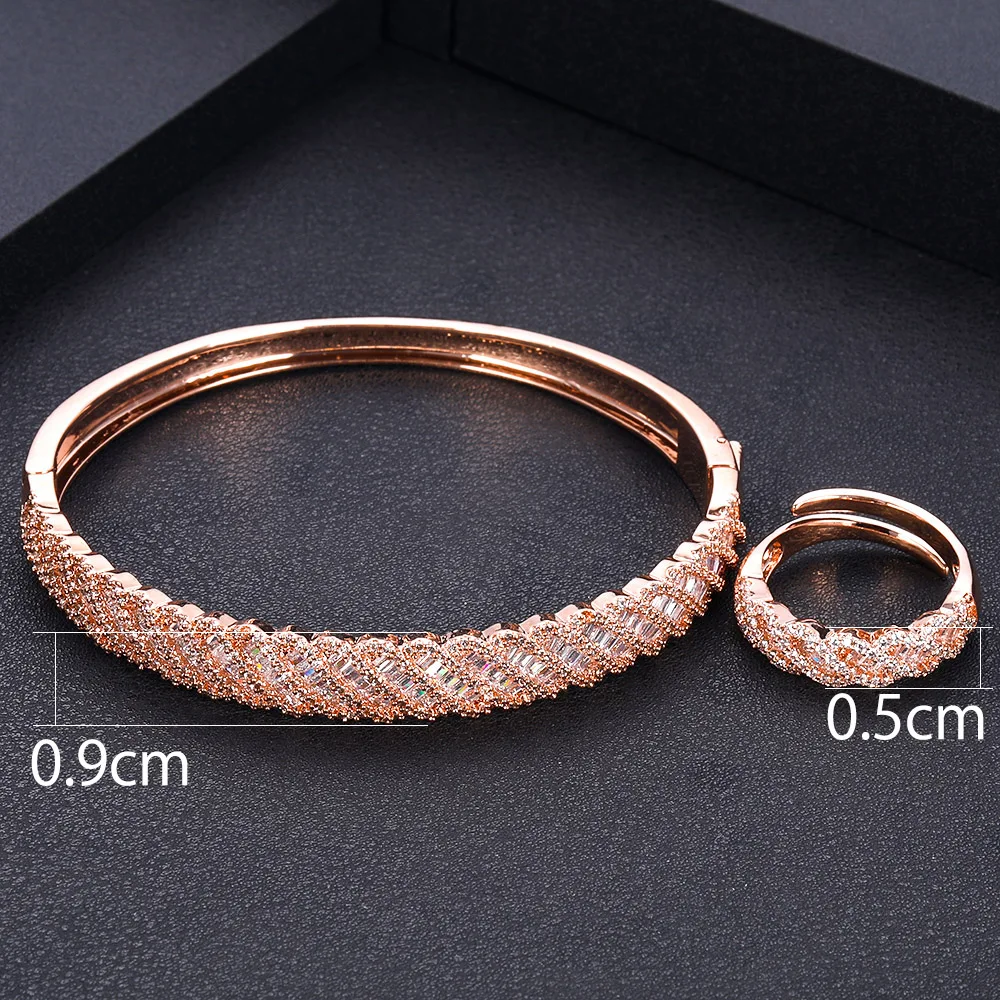 jankelly Luxury Square shap African Bangle Ring Set Fashion Bracelet Sets For Women Wedding Engagement brincos para as mulheres | Украшения