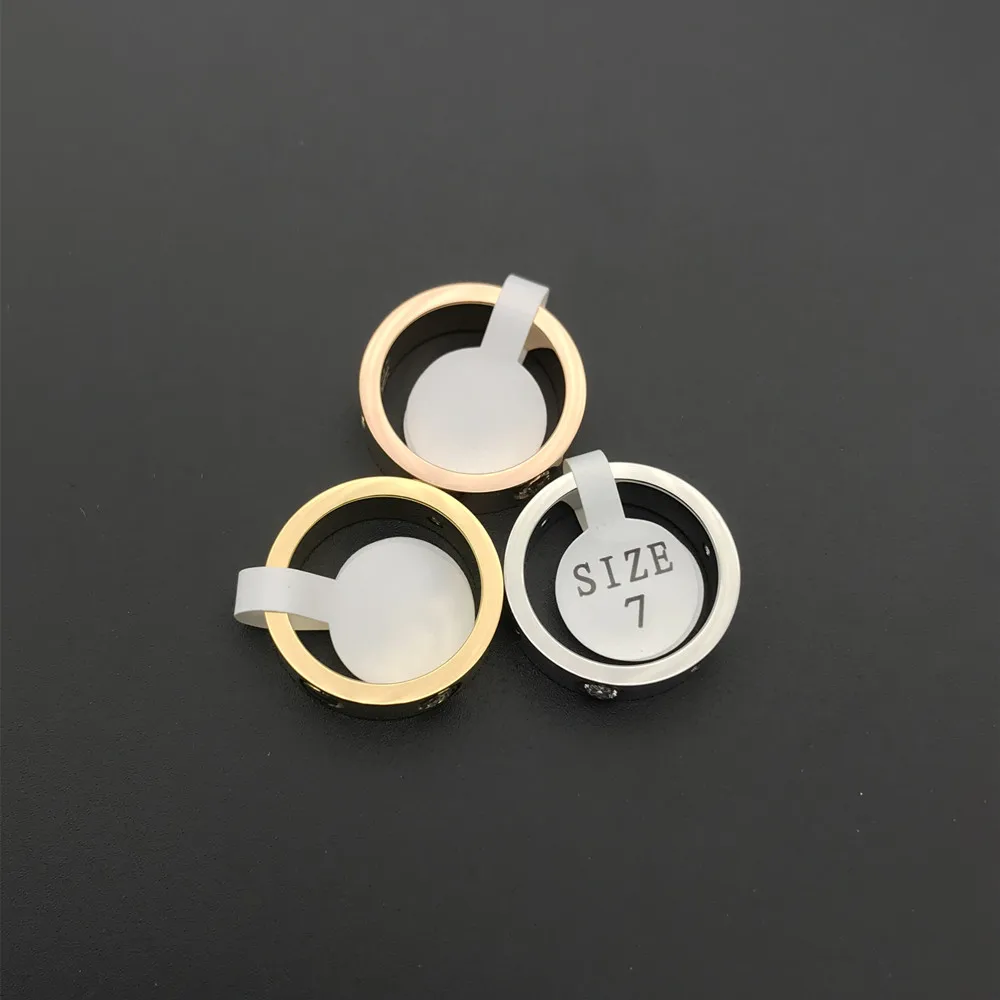 Обручальные кольца для мужчин и женщин из титановой стали обручальные с фианитом