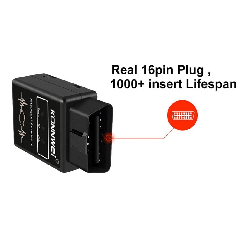 

KONNWEI KW912 OBD2 Auto Diagnostic Scanner Tester&Fault Scanner Tool Mental for Android ELM327 Bluetooth Code Reader Scan Tools