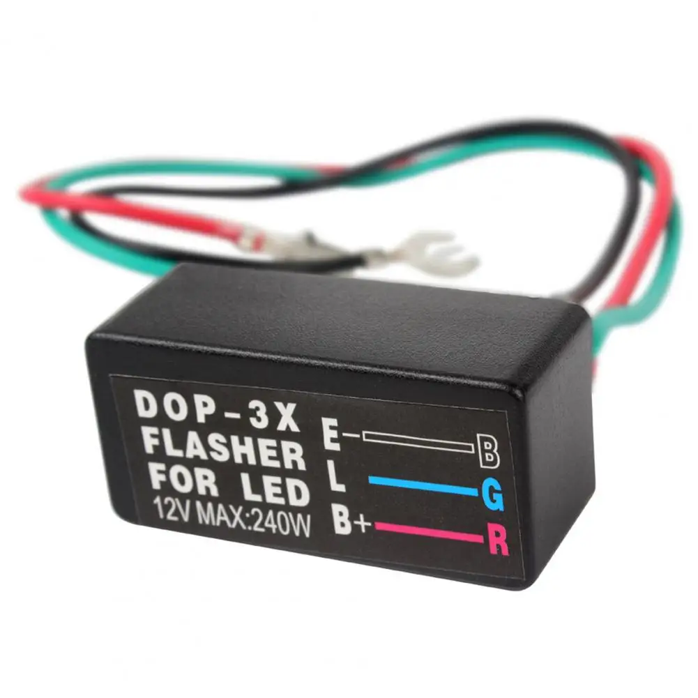 DOP-3X 12V Adjustable Frequency LED Flasher Relay Turn Signal Blinker Indicator For Motorcycle Switch ATVs Parts | Автомобили и