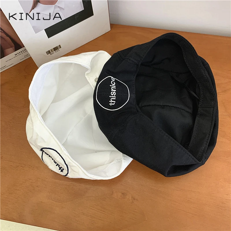 Тонкий берет без козырька Женская британская ретро четырехсезонная корейская