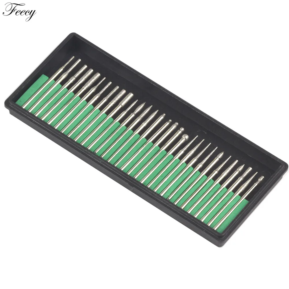 Набор сверл для ногтей 30 шт. Алмазные Заусенцы роторные педикюрные гвозди