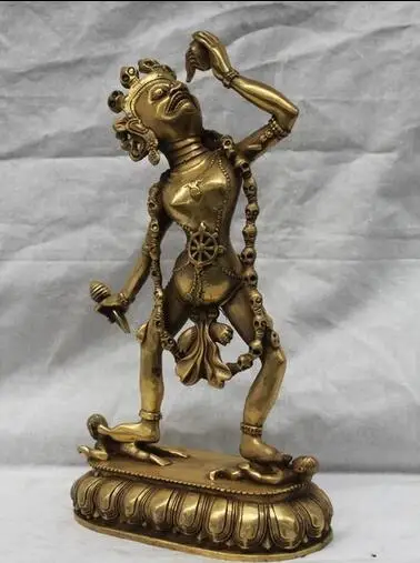 Большая Медная Статуя буддийского фана 25 см из Тибета и меди ваджрайогини