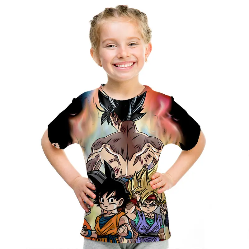 Супер Saiyan Son Goku/детская футболка для мальчиков и девочек модная папы мамы ребенка
