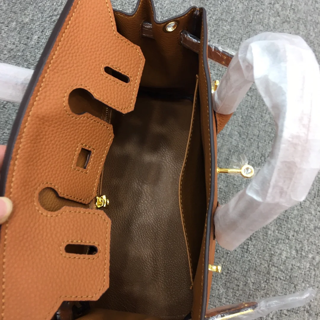 

New leather multi-color selection soft leather tote bag open large volume head layer cowhide lock bag shoulder bag