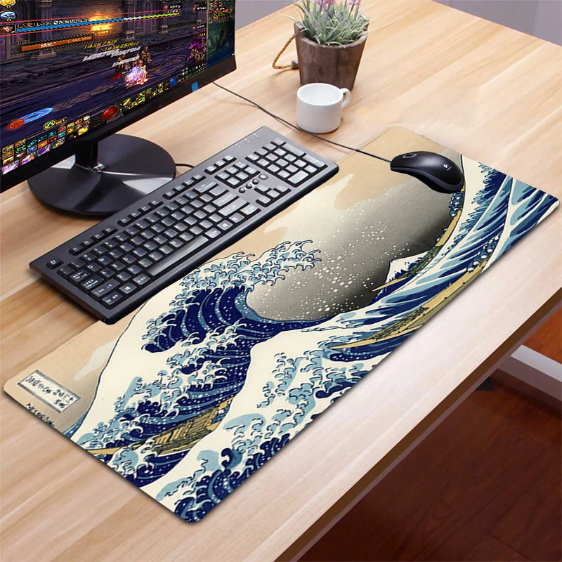 Коврик для мыши Great Wave Off арт коврик оверлок резиновый скоростной ПК компьютерный