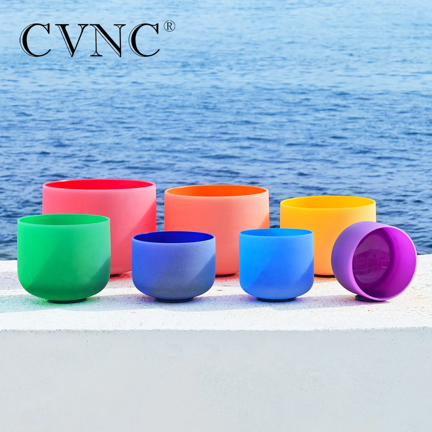 Чакра Note CVNC 6 12 дюймов набор из 7 шт. цветная матовая кварцевая Хрустальная Поющая