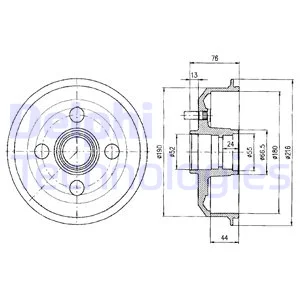 

DELPHI BF329 DRUM ESCORT-FIESTA-KA-M.121