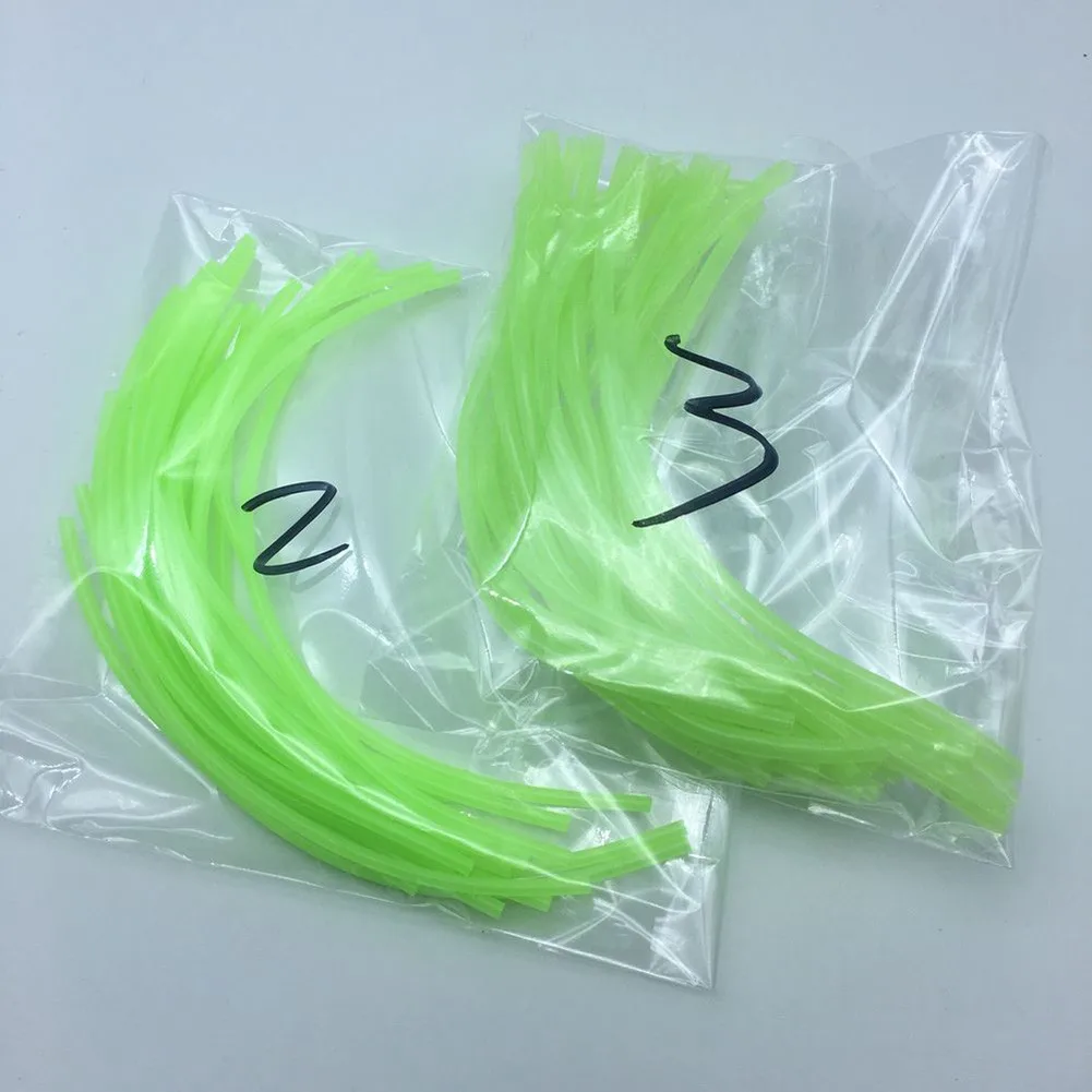 

20pcs/Lot Soft Luminous Silicone Tube Saltwater Fly Tying Rigs Lure Tubes Tackle Silicone Fishing Material Luminous Tube For Sea