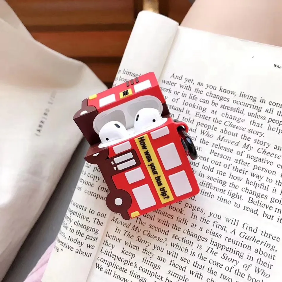 770 3D Пингвин чехол для наушников для Airpods чехол силиконовый розовый чехол для Apple Air pods 2 Чехол для наушников Earpods кольцо ремешок брелок - Цвет: 770