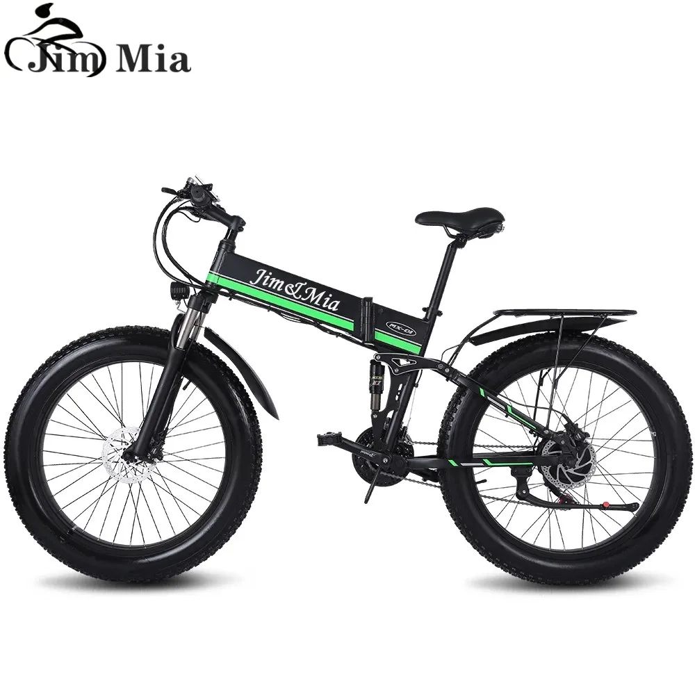 Kaufen Jimmia1000W 4,0 Fett Reifen Strand Elektrische Fahrrad 48V Faltbare Schnee Mountainbike