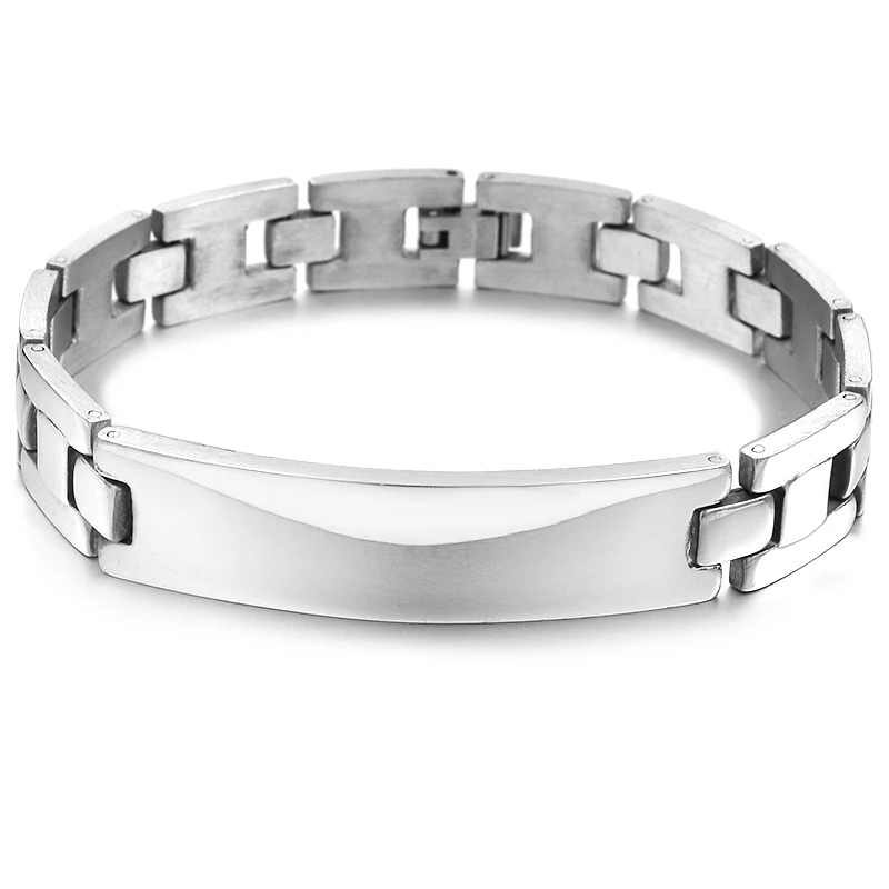 20CM13MM GOKADIMA модные ювелирные изделия, нержавеющая сталь женские/мужские ID браслеты часы ремень ювелирные изделия, WB053 - Окраска металла: 20CM13MM