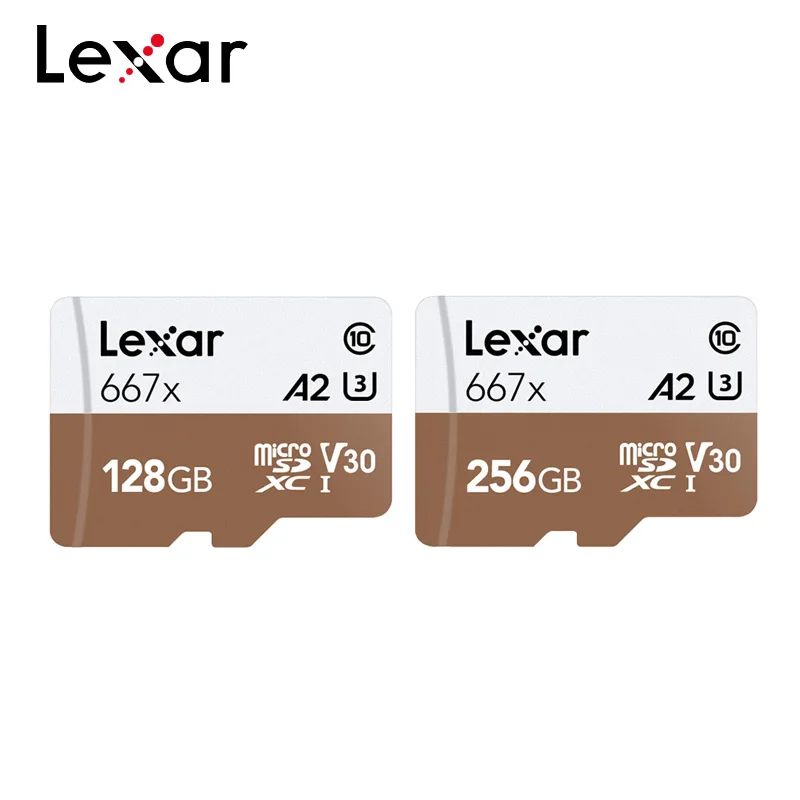 Профессиональная карта памяти Lexar 667x SDXC UHS-I карта Micro SD с адаптером 128 ГБ 256 ГБ A2 U3 V30 C10 tf-карта для 4K видео