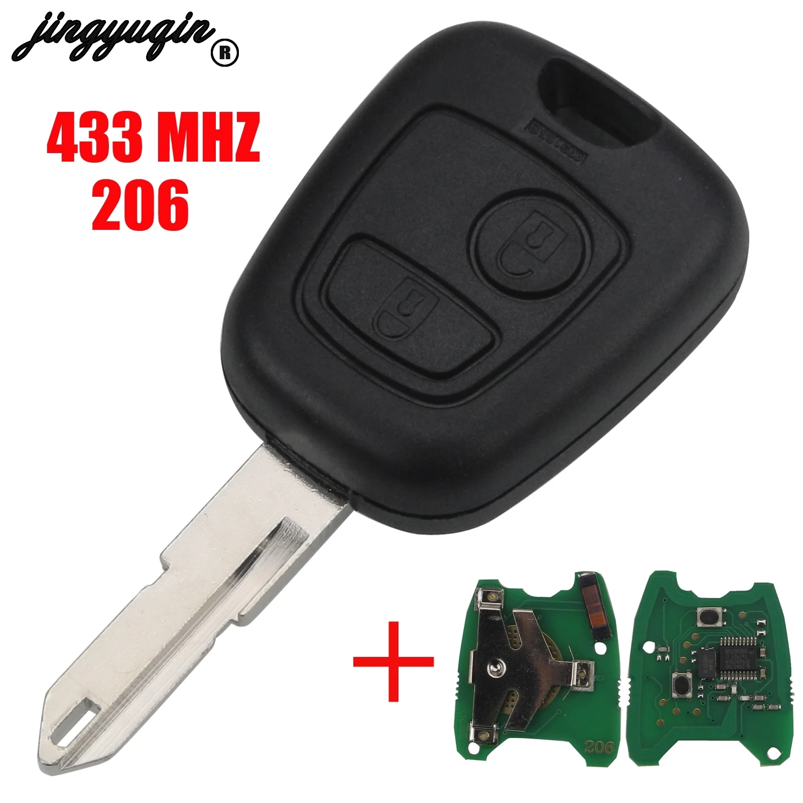 Пульт ДУ для ключей jingyuqin 2 кнопки ASK NE73 Blade контроллер PEUGEOT 206 433 МГц с чипом