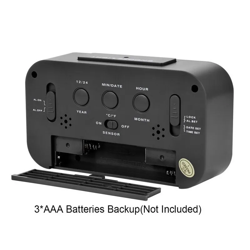 Цифровой светодиодный Будильник с подсветкой настольные часы беззвучным