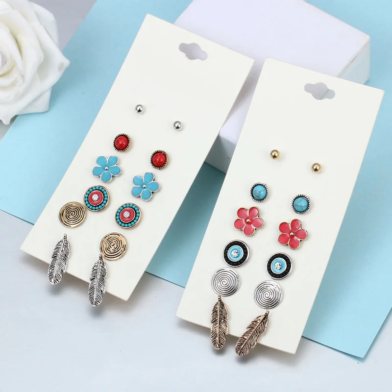 Shineland дешевые низкая цена 6 шт./компл. цветок Винтаж серьги-гвоздики набор 2020 Новый