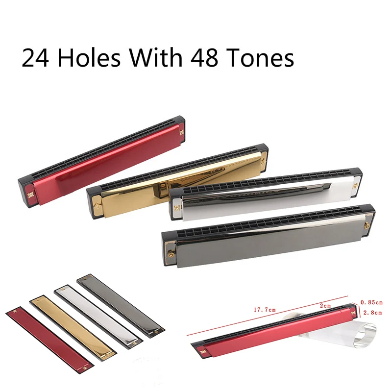 24 Отверстия Ключ C играть гармоника тремоло Гармоника Губная гармошка для блюз