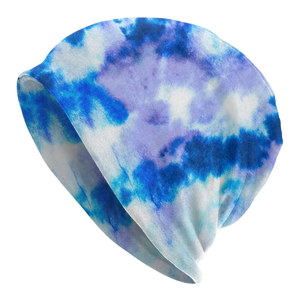 

Blue Tie Dye Bonnet Hats Goth Autumn Winter Street Skullies Beanies Hat for Men Women Adult Knit Hat Spring Warm Unisex Caps