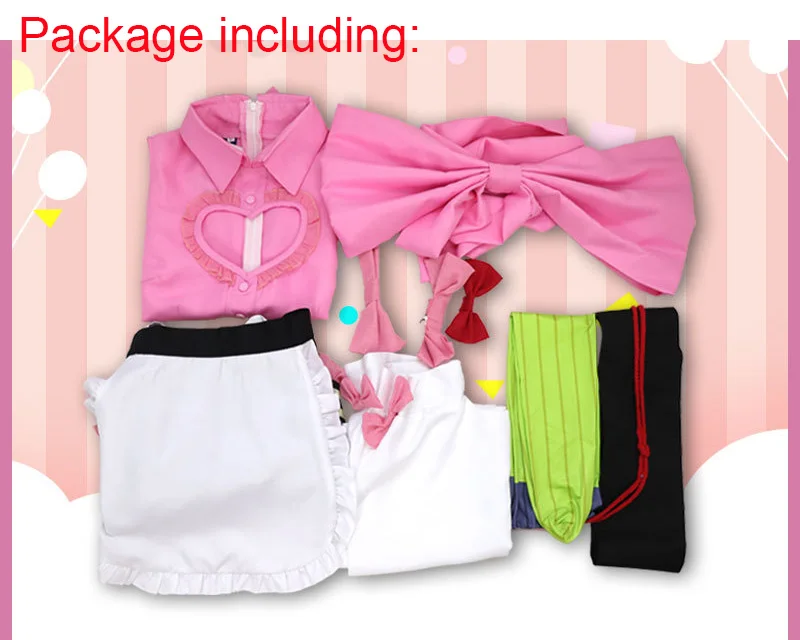 

Japan Anime Demon Slayer Kimetsu No Yaiba Cosplay Costume Kanroji Mitsuri Halloween Cosplay Costume Maid Dress