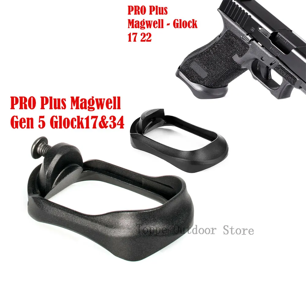 

TOtrait Magorui Glock PRO Plus Aluminum Magwell for Gen 5 Glock 17 34 & PRO Plus Magwell for Glock 17 22 24 31 34 35 37 Gen1-4