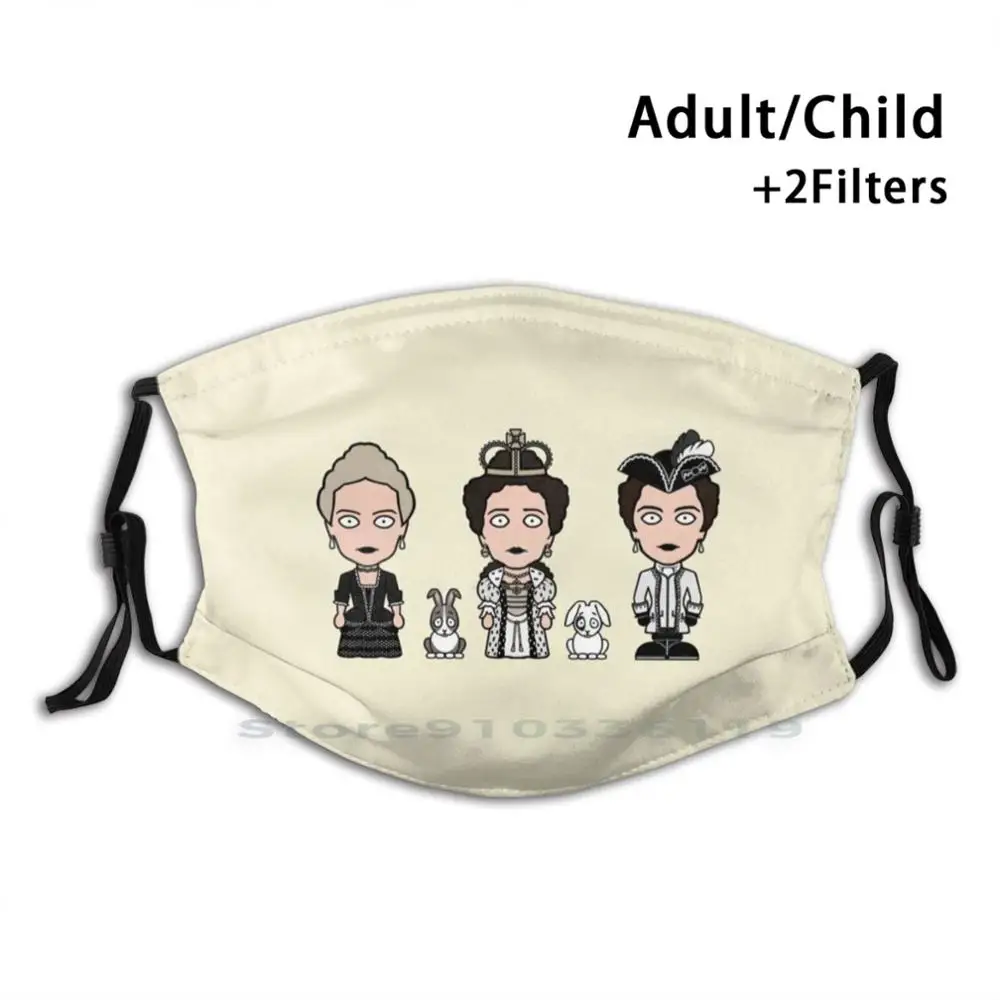 

The Favourite Print Reusable Mask Pm2.5 Filter Face Mask Kids The Favourite Olivia Colman Rachel Weisz Emma Stone Queen Anne