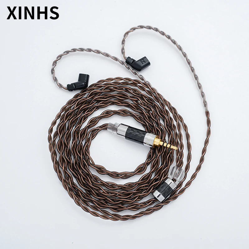 Cabo de Áudio de Cobre de Cristal Fones de Ouvido 7n de Alta Único Qualidade Mmcx 2 Pinos Qdc Tfz Atualizados – 0.78mm