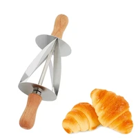 kitchen baking stainless steel rolling dough cutter for making croissant cake decorating tools rolling knife for croissa