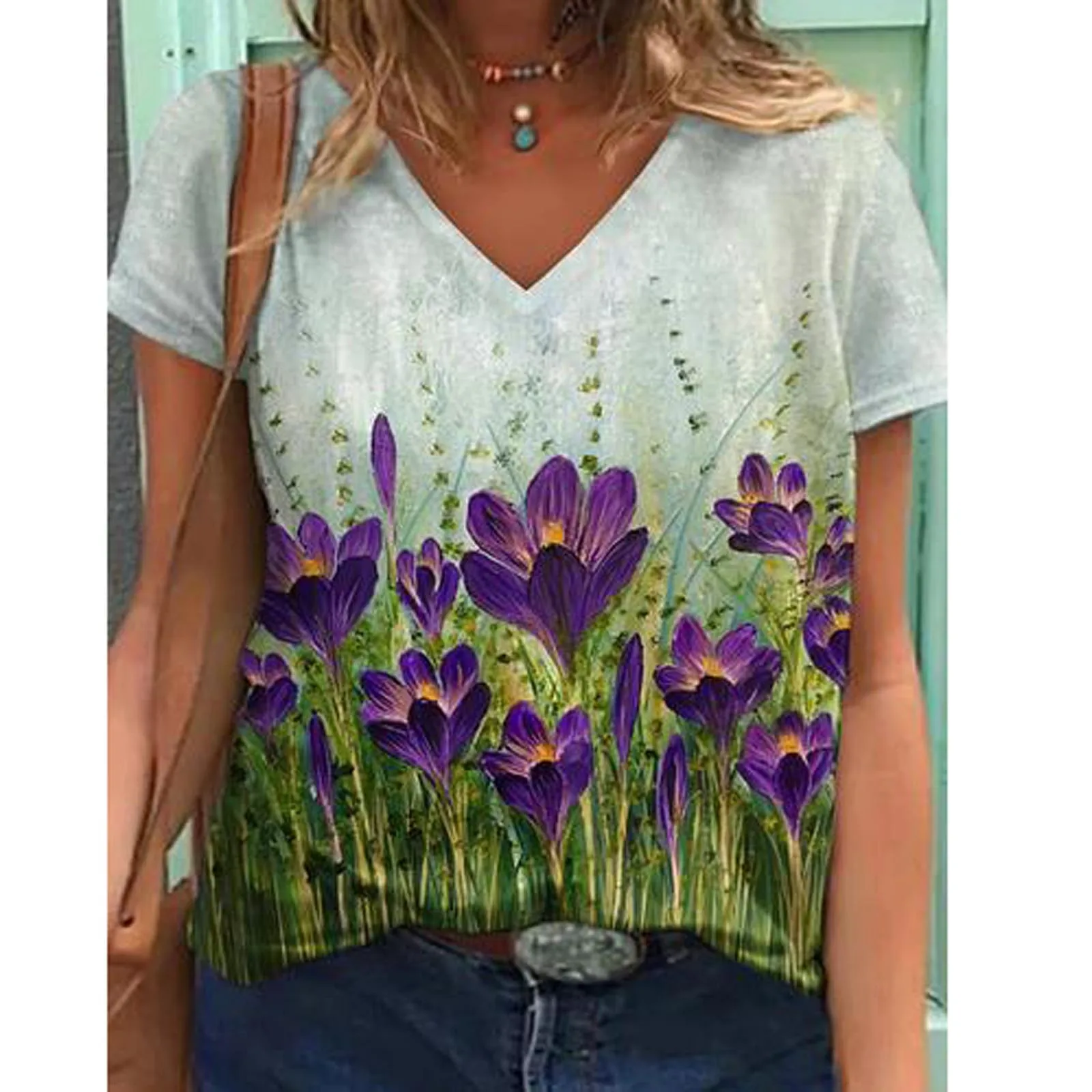 

Fgraphic футболки женские летние 3d v-образным вырезом с цветочным принтом футболки с короткими рукавами для мальчиков топы, Детские футболки, по...