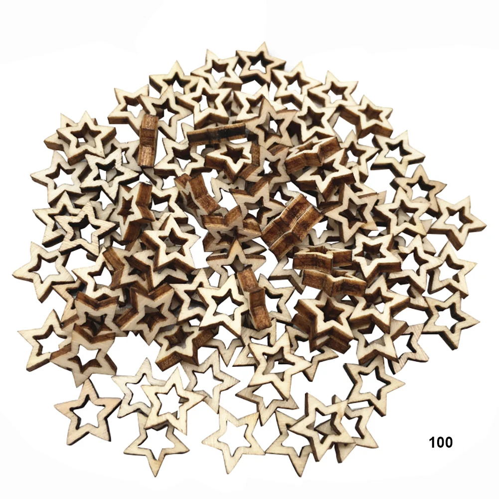 100 шт кусочков натурального дерева режущие пустые поделки деревенские