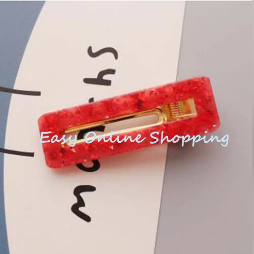 Новинка 2019 женские прямоугольные зажимы для волос в виде водной капли жестяная