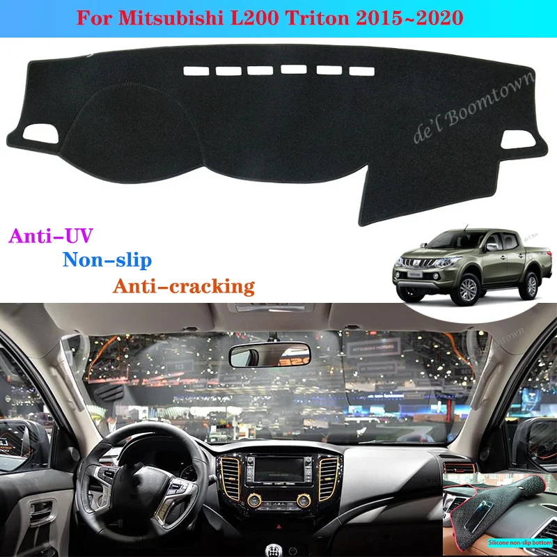 

Car Dashboard Cover DashMat For Mitsubishi L200 Triton 2015~2020 Auto Non-slip Shade Dash Cover Protective pad Anti-UV Anti-sun