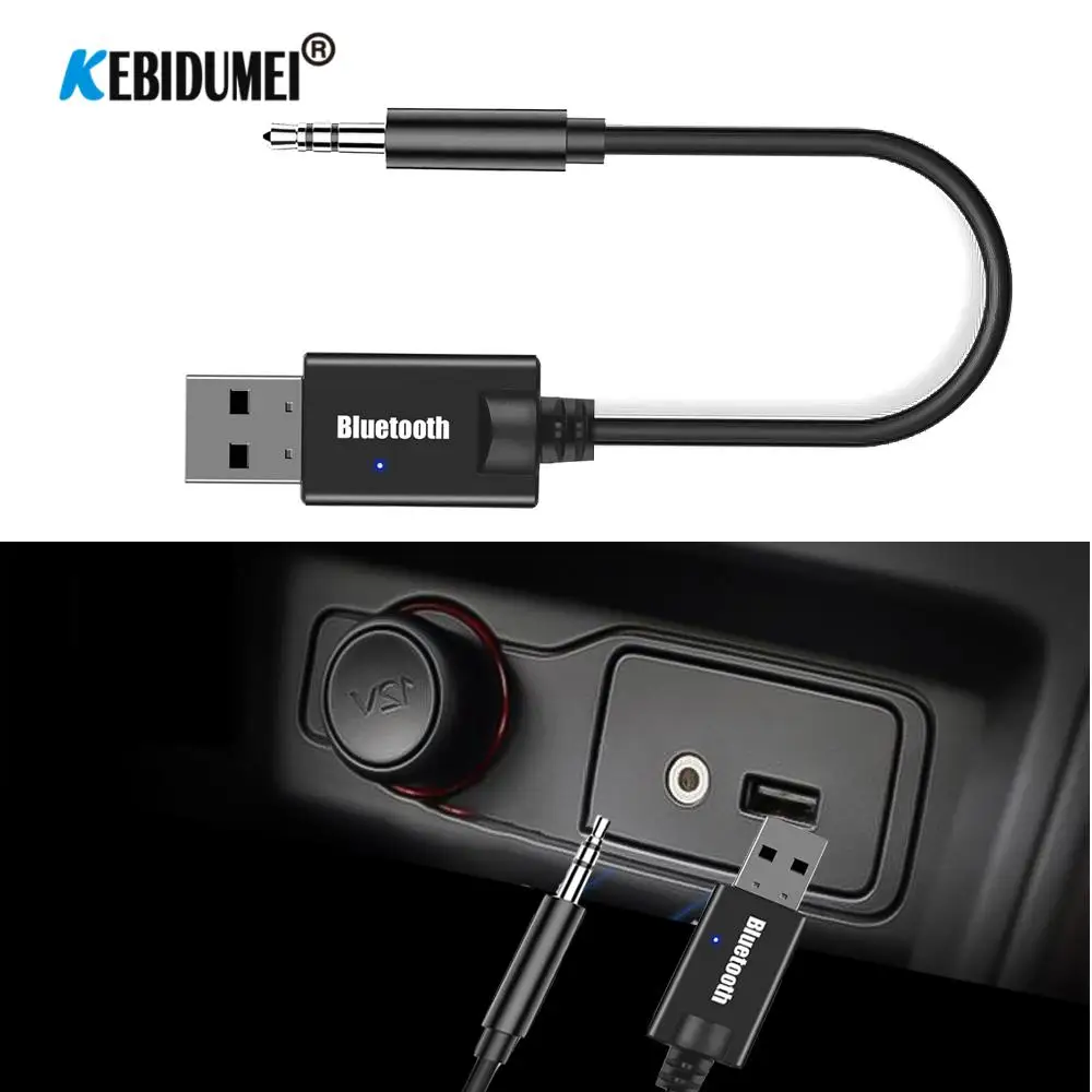 Мини 3 5 мм AUX Bluetooth приемник автомобильный комплект аудио MP3 музыка USB Dongle адаптер