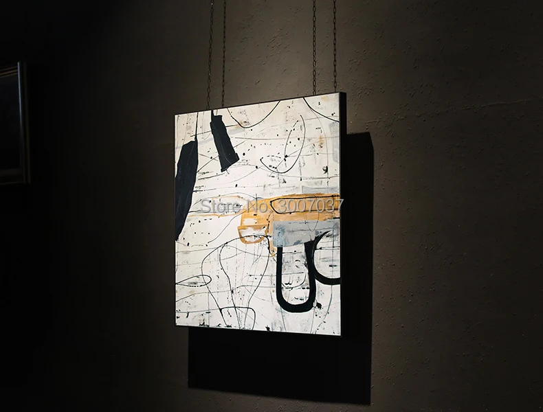 100% ручная роспись современная живопись на холсте черная линия абстрактная