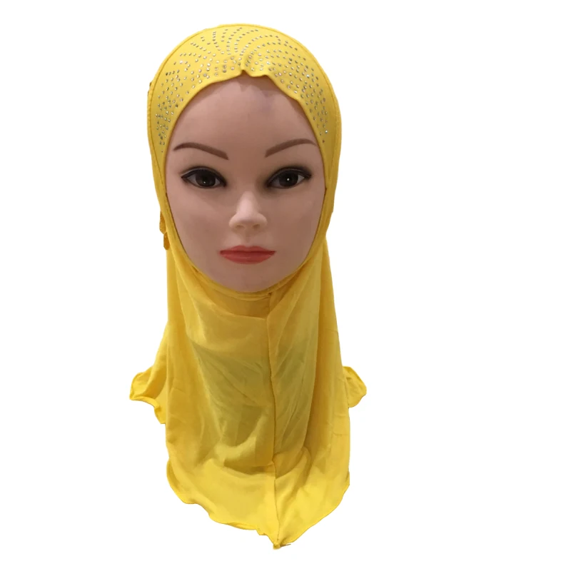 Muslim Girls Hijab Kids Islamic Fashion Scarf Shawls with Beautiful Embroidery Diamond Tassel | Тематическая одежда и