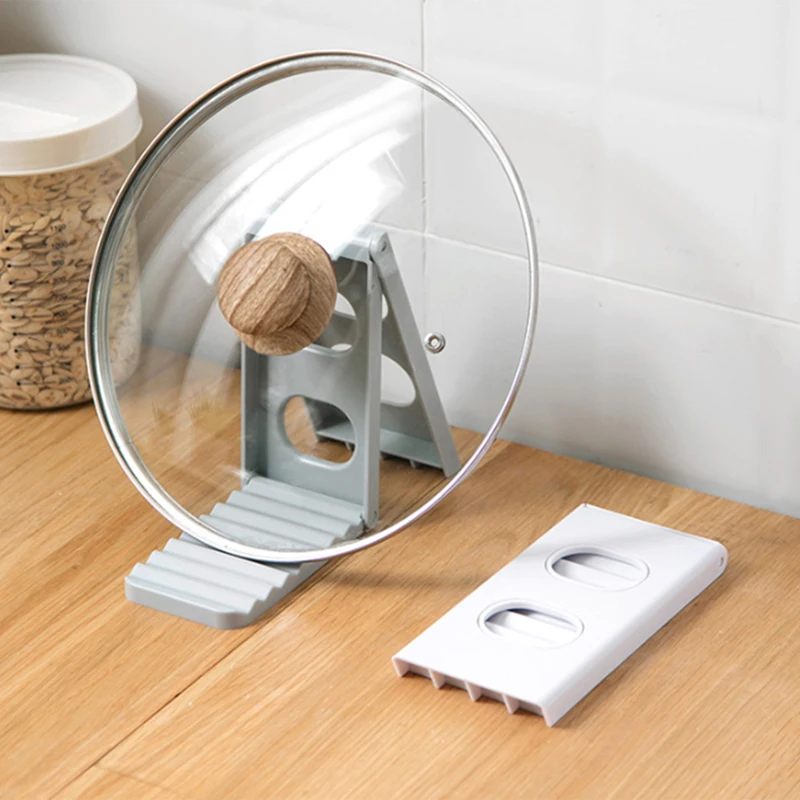 Подставка для ложки подставка крышки кастрюли складная пластиковая крышка полка