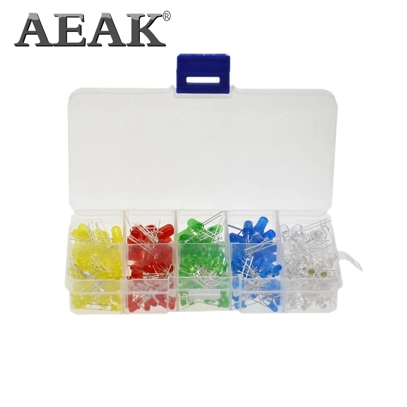 300 шт. 3 мм 5 светильник белые желтые Красные Зеленые Синие наборы DIY LED s набор в 20 мА