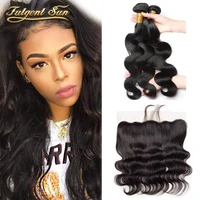 body wave bundles with frontal 13x4 lace frontal non remy human hair bundles with frontal brazilian hair bundles with frontal