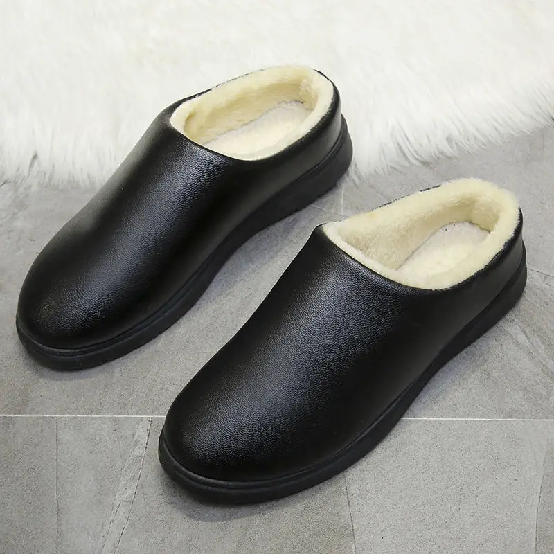 

Women's Cotton Slippers For Home Winter Waterproof Soft Couple Slippers Thick-soled Warmth Non-slip Cotton Slippers For Men 2021