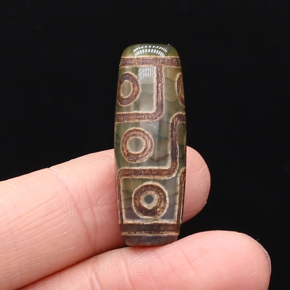 

Natural Agate Decorate Beads Oval Shape Dzi Bead for Jewelry Making DIY Necklace Bracelet Accessries 12x30mm