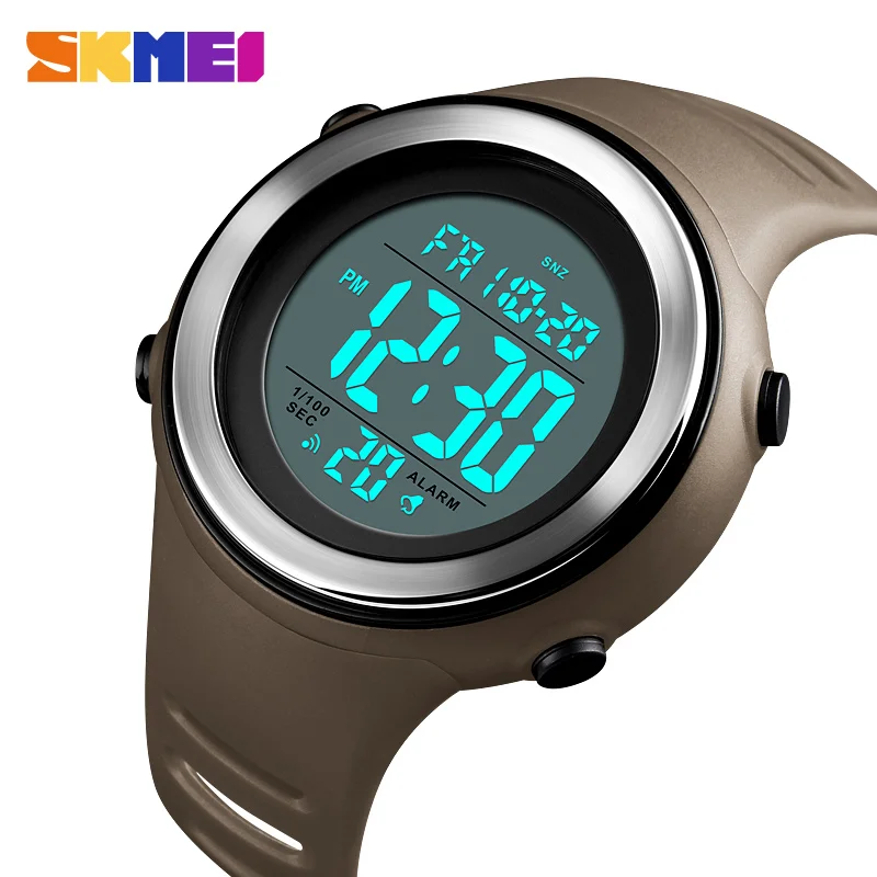 SKMEI мужские спортивные часы светящиеся светодиодные водонепроницаемые цифровые