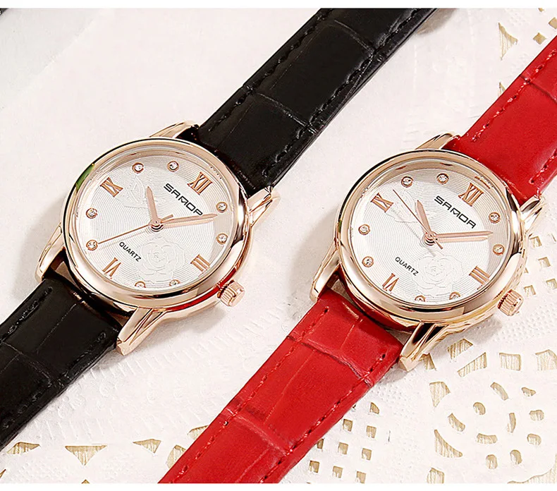

SANDA Hot Selling Women's Fashion Designers Watch Korean Simple Belt Elegant Lady's Quartz Wristwatch Manufacturer Free Shipping