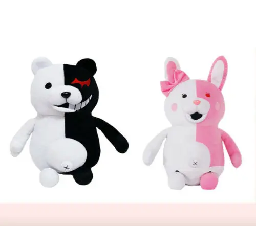 Плюшевый медведь-Монокума 25 см черный и белый медведь кролик рождественские